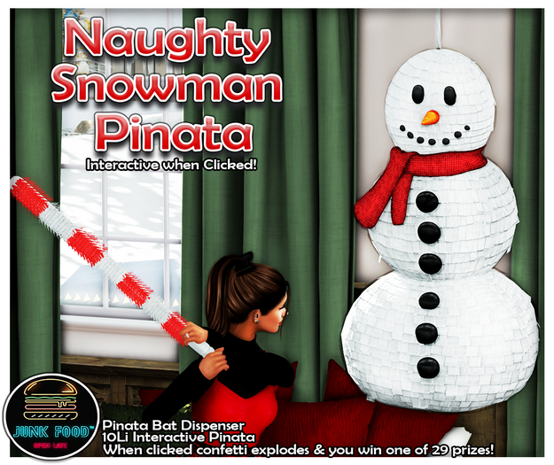 Second Life Marketplace Junk Food Naughty Snowman Pinata second-life-marketplace-junk-food-naughty-snowman-pinata